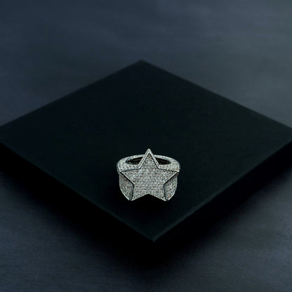 Fully Iced Star Ring