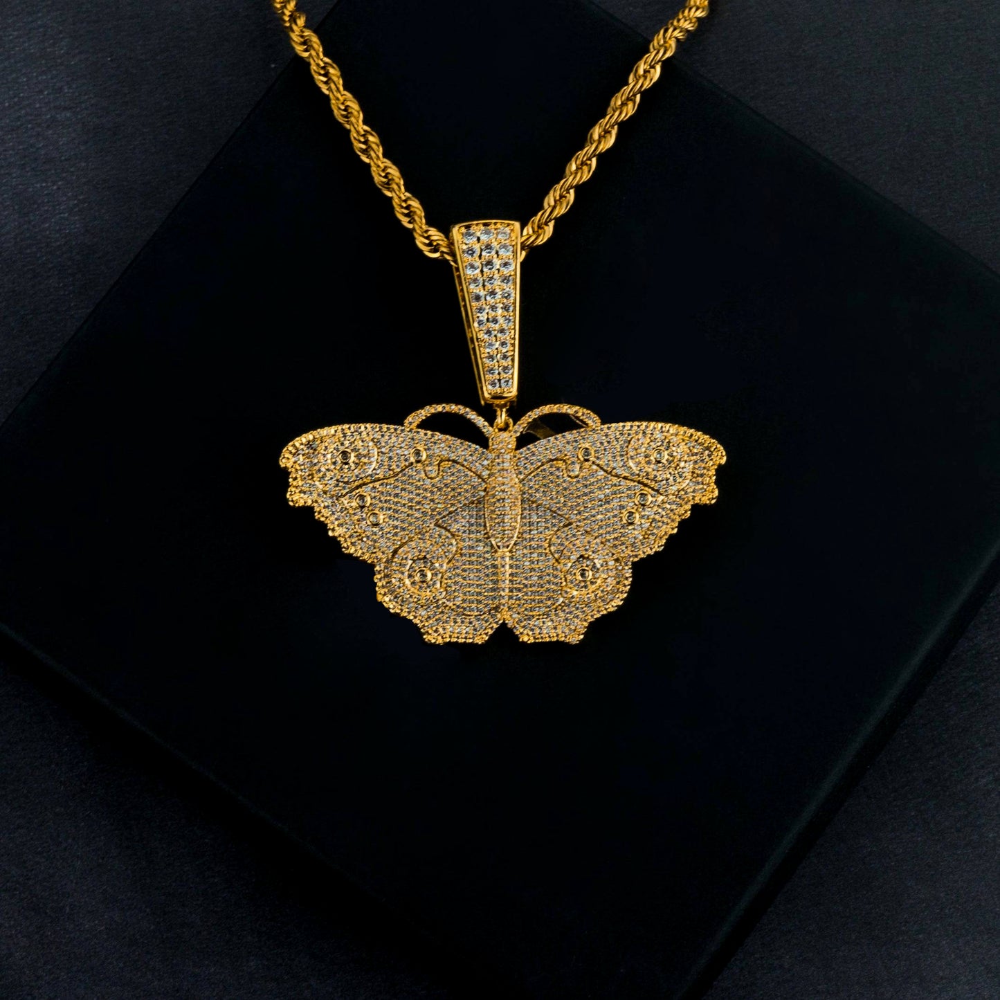 Iced Butterfly Pendant