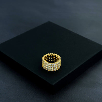 5 Row Solitaire Ring