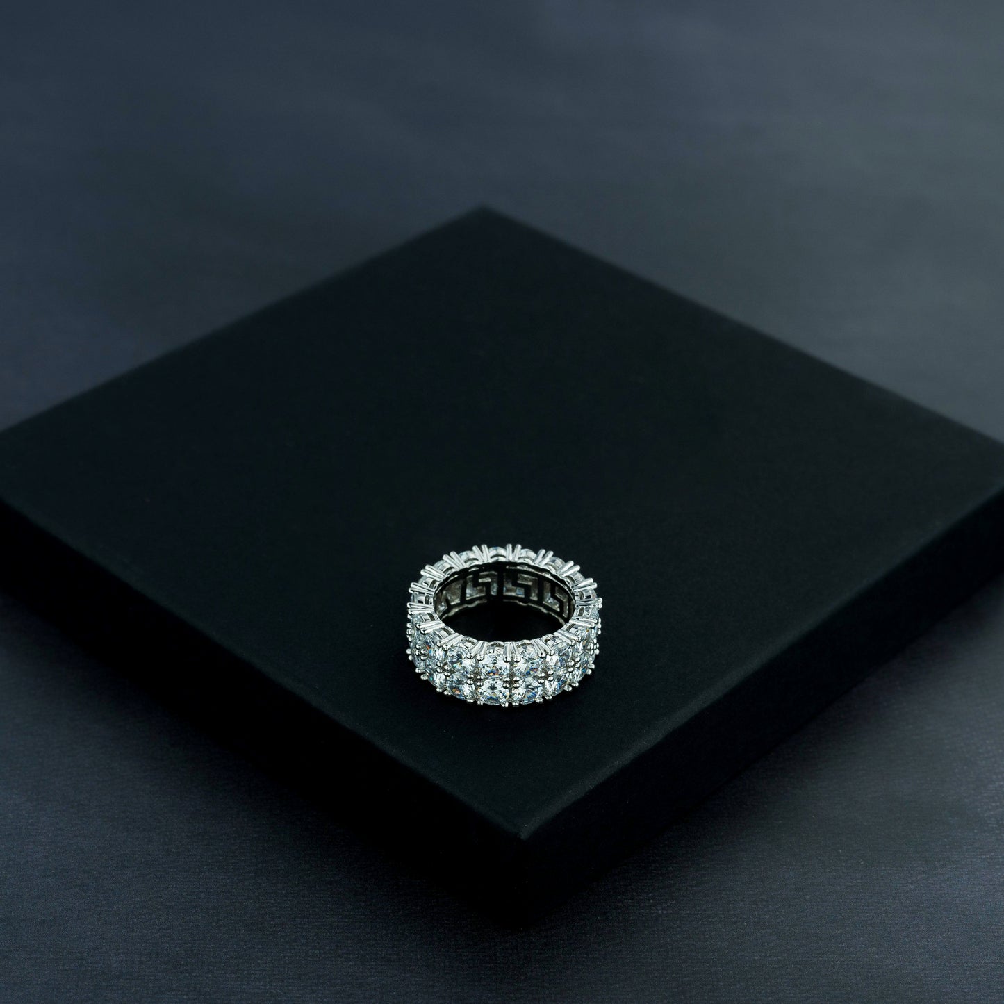 Two Row Solitaire Ring