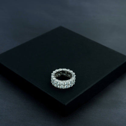 Two Row Solitaire Ring