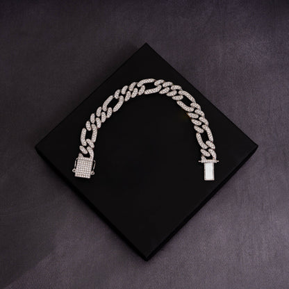 13mm Figaro & Cuban Link Bracelet