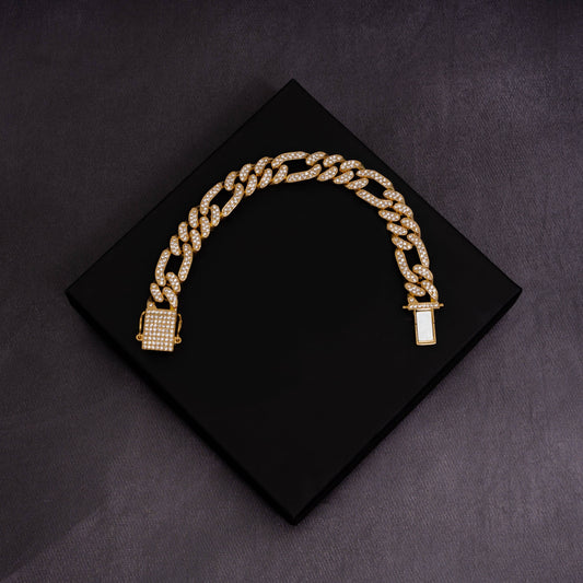 13mm Figaro & Cuban Link Bracelet