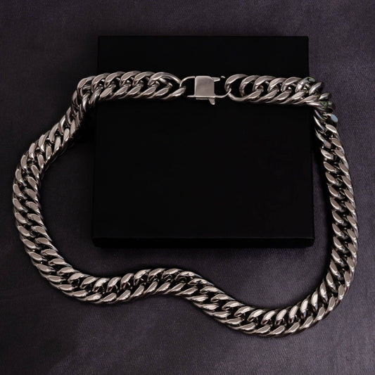 X Adjustable White Gold 22mm Cuban Chain