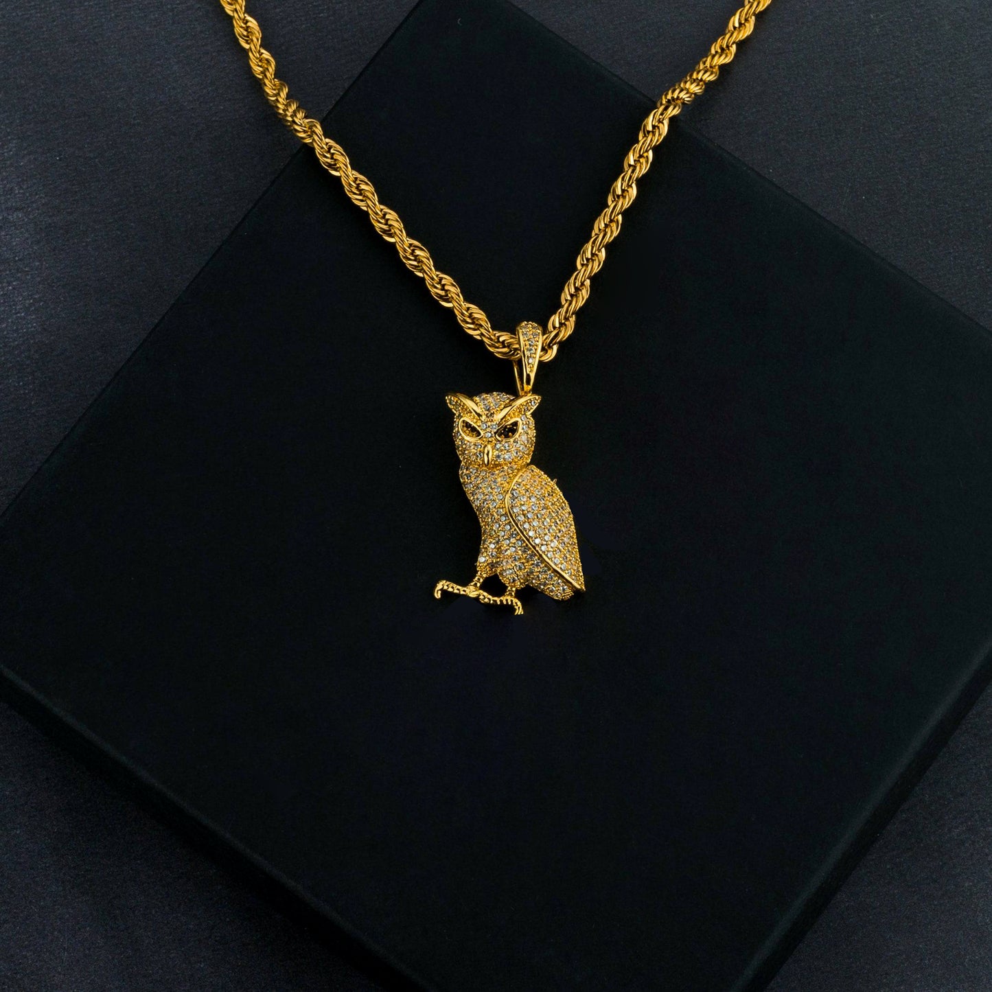 Iced Owl Pendant