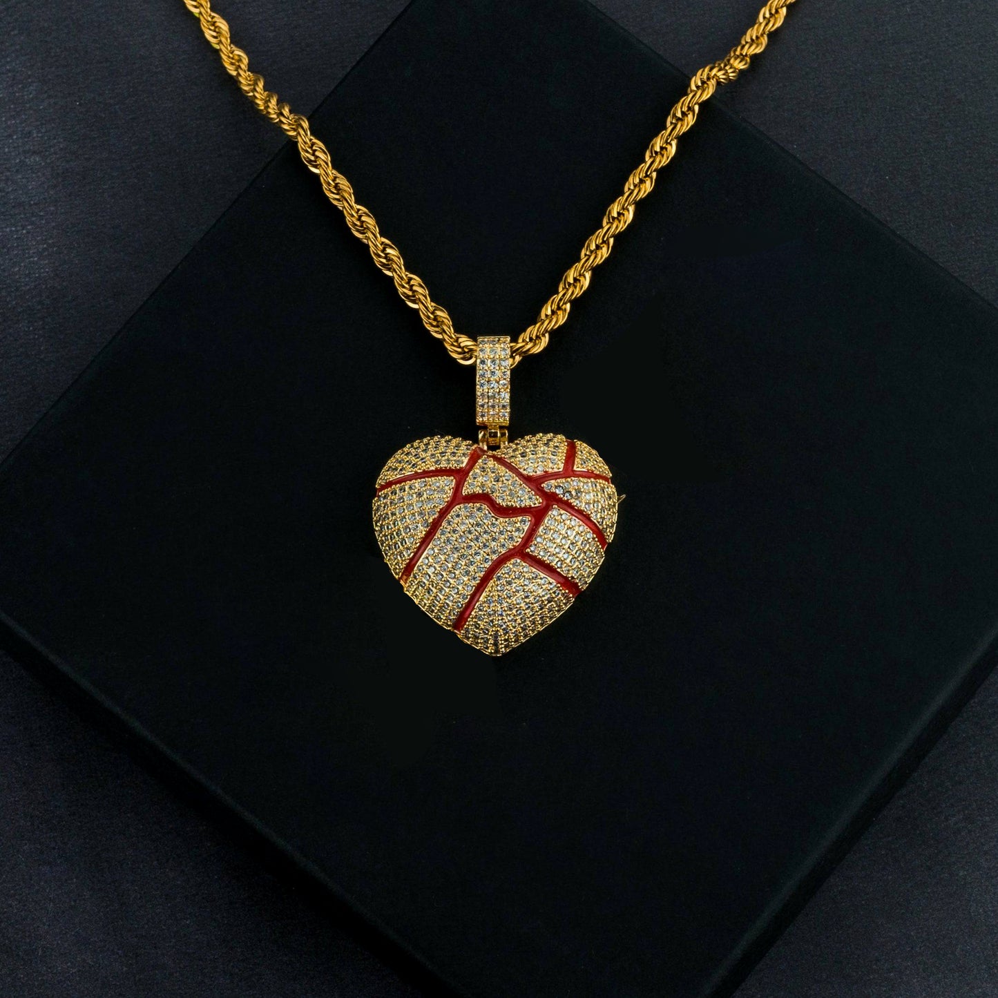 Iced Bloody Heart Pendant