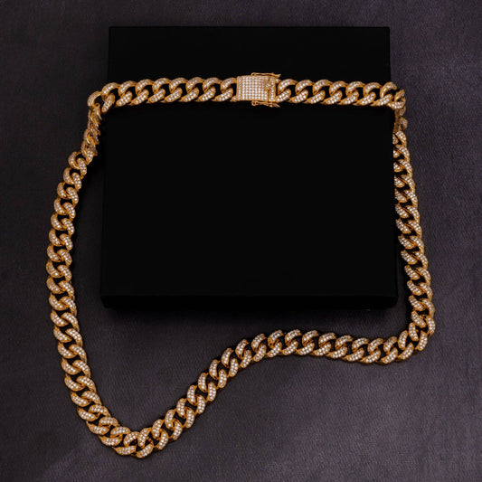 12mm Iced Cuban Chain
