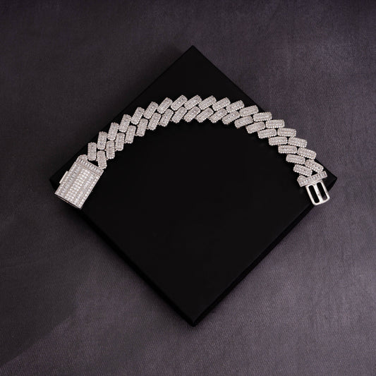 ICERIME 20mm Baguette Cuban Bracelet