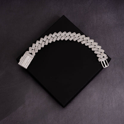 20mm Baguette Cuban Bracelet