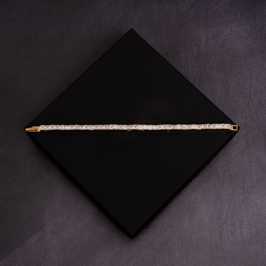 ICERIME 5mm Square Cut Tennis Bracelet