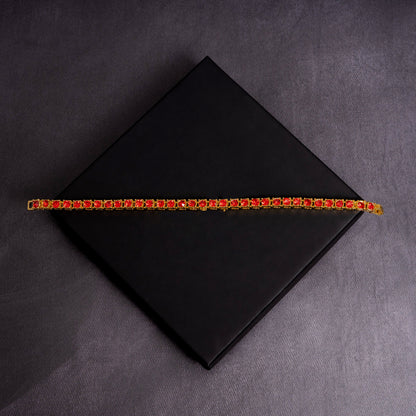 5mm Coloured 1 Row Tennis Bracelet