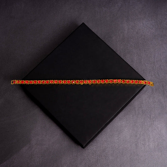 5mm Coloured 1 Row Tennis Bracelet