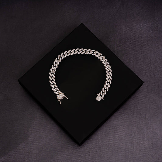 ICERIME 9mm Rose Gold Prong Bracelet