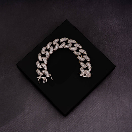 22mm Baguette Cuban Bracelet