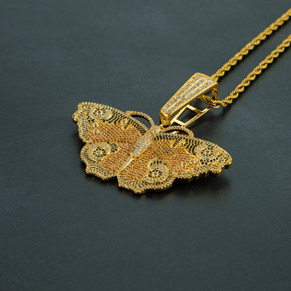 Iced Butterfly Pendant