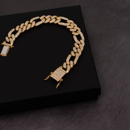13mm Figaro & Cuban Link Bracelet