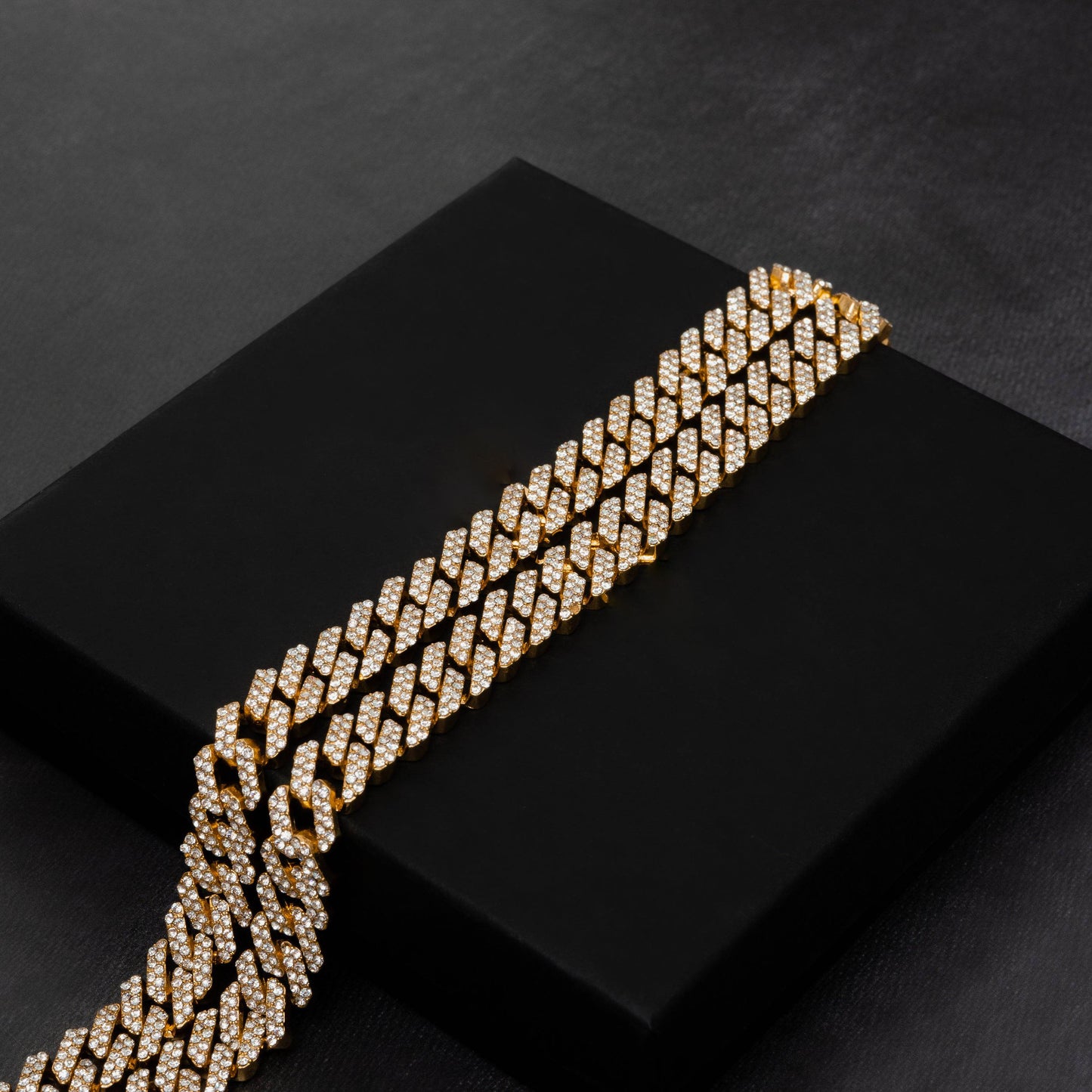 12mm Iced Prong Cuban Chain