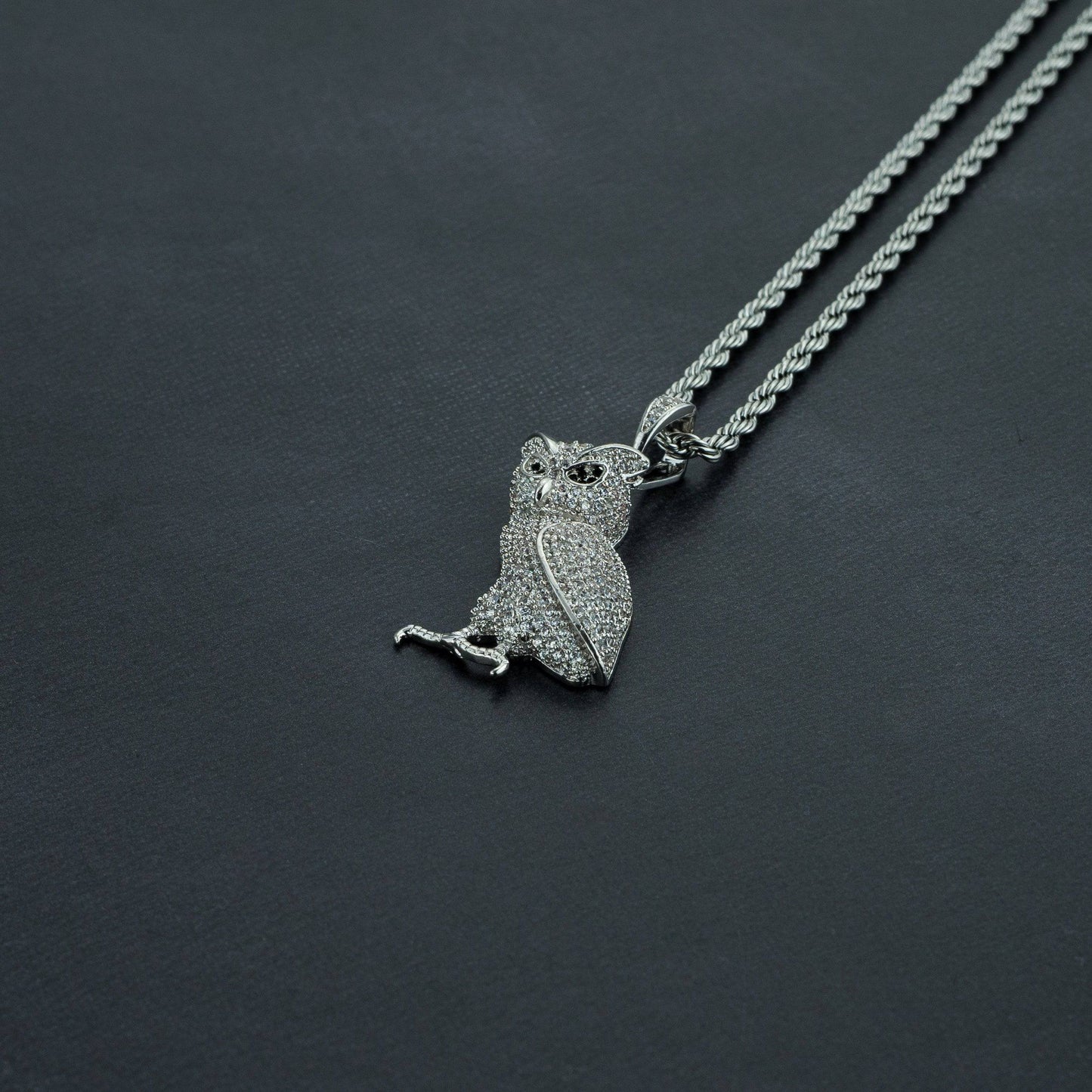 Iced Owl Pendant