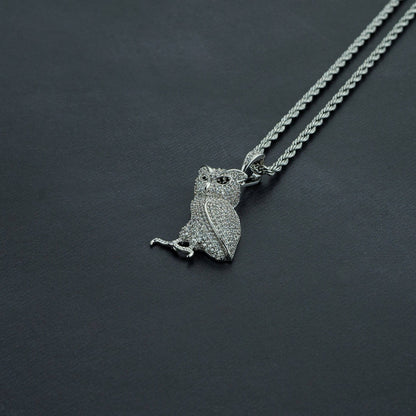 Iced Owl Pendant