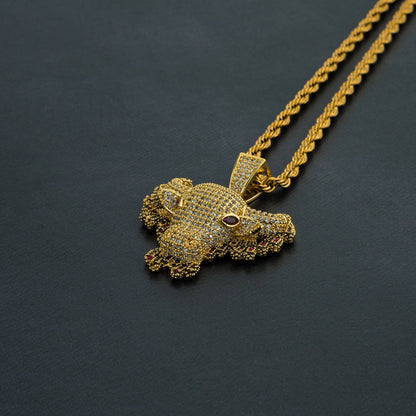 Iced Dripping Cow Pendant