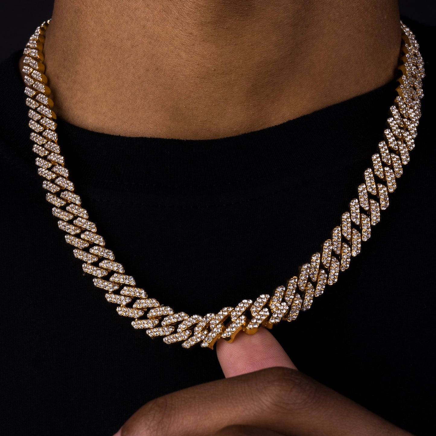 12mm Iced Prong Cuban Chain