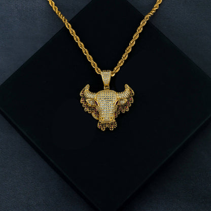 Iced Dripping Cow Pendant