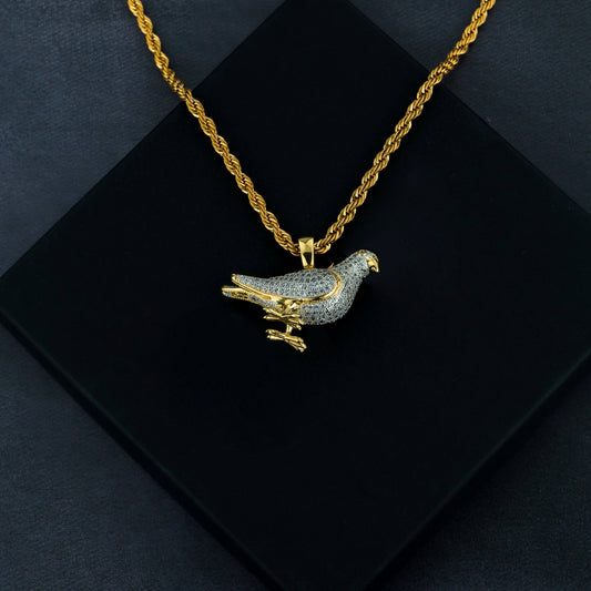 Iced Pigeon Pendant