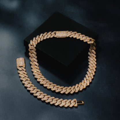 19MM VVS Micro Pave Cuban Chain & Bracelet Bundle