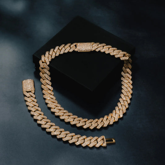 19MM VVS Micro Pave Cuban Chain & Bracelet Bundle