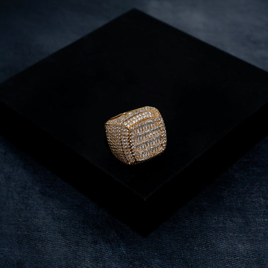 Fully Iced Baguette Ring