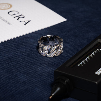 Cuban Ring - Moissanite & S925
