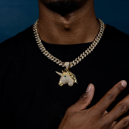 Iced Unicorn Pendant