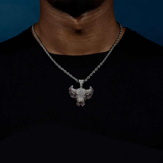 Iced Dripping Cow Pendant