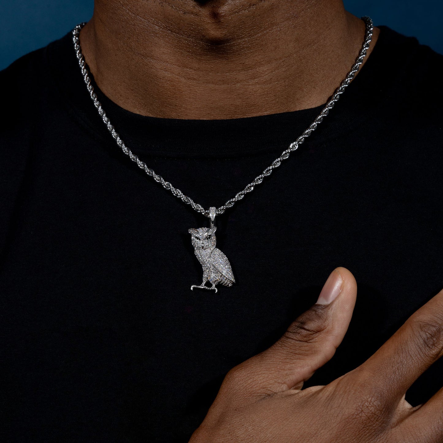 Iced Owl Pendant