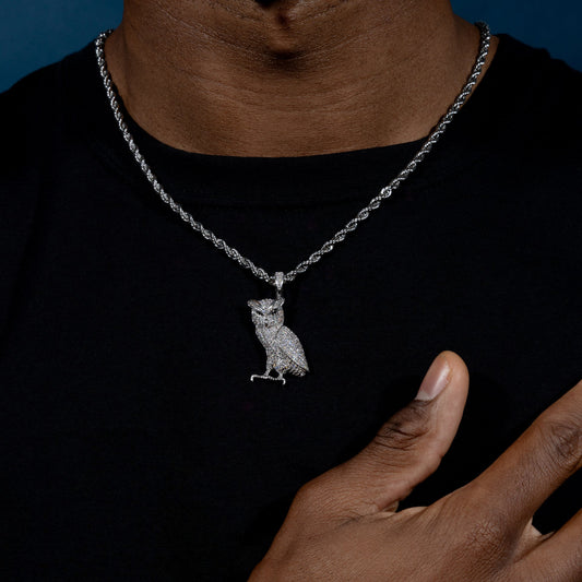 Iced Owl Pendant