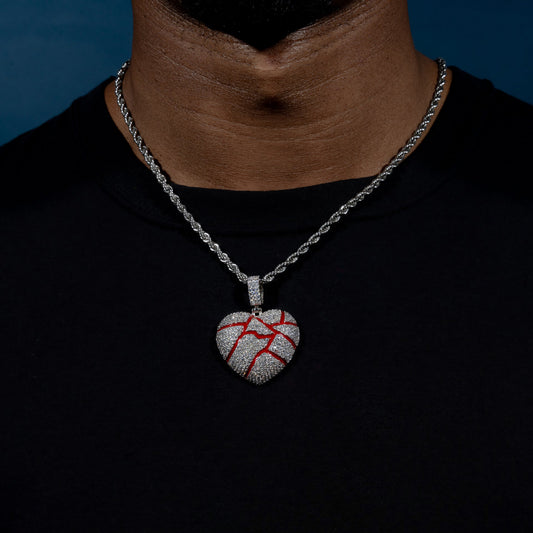 Iced Bloody Heart Pendant