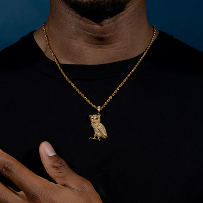 Iced Owl Pendant