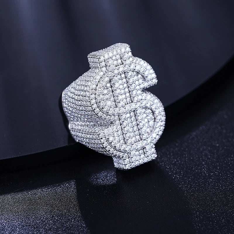 Ice Flower Dollar Ring