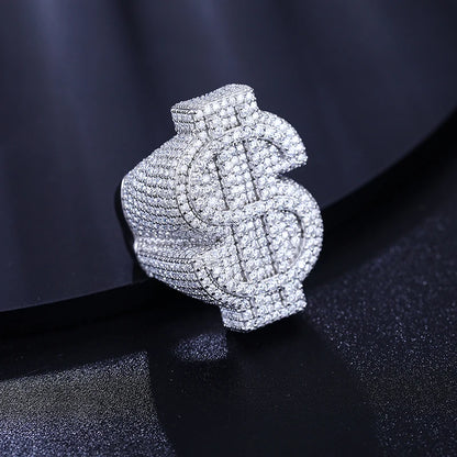 Ice Flower Dollar Ring