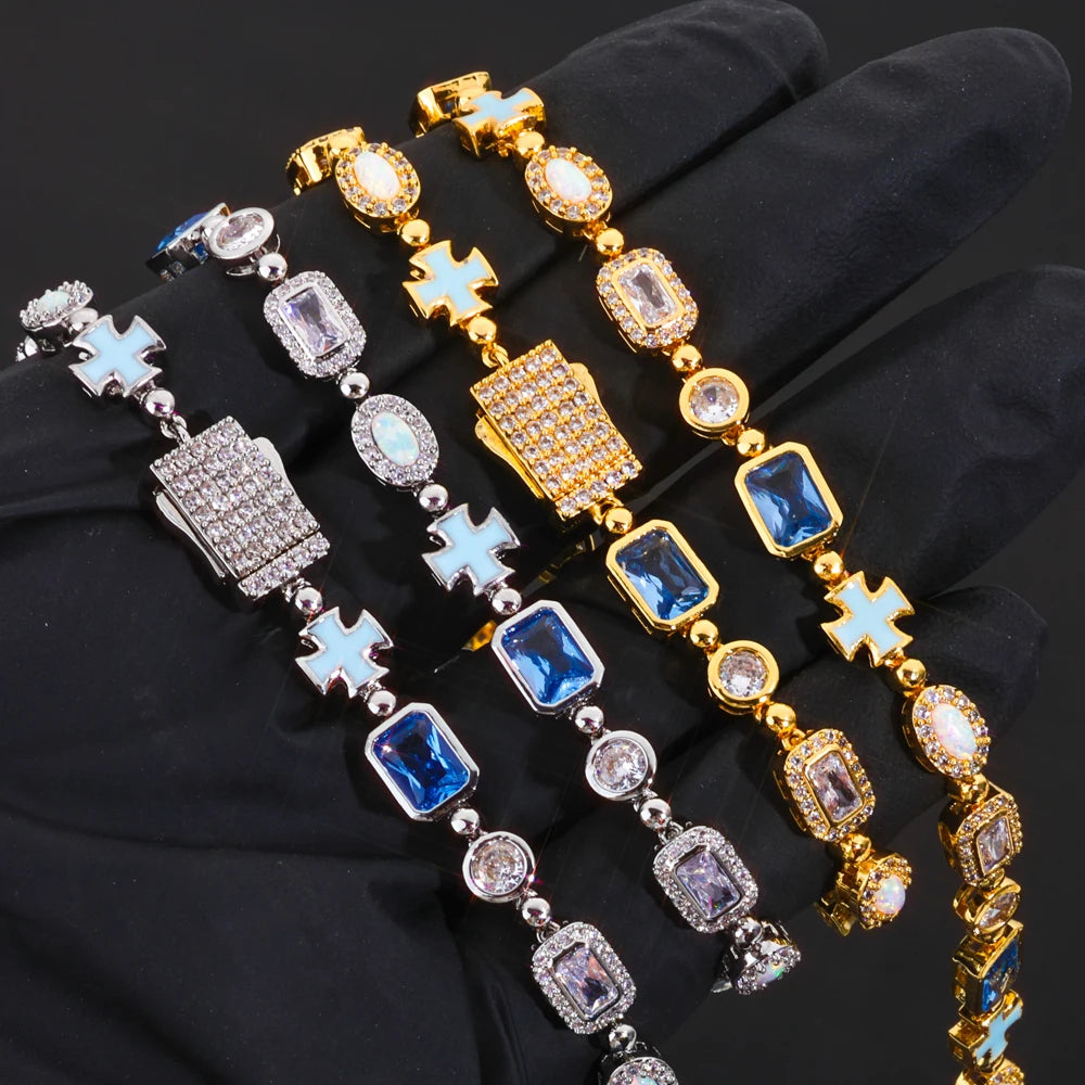 6mm Geometric Gemstone Necklace
