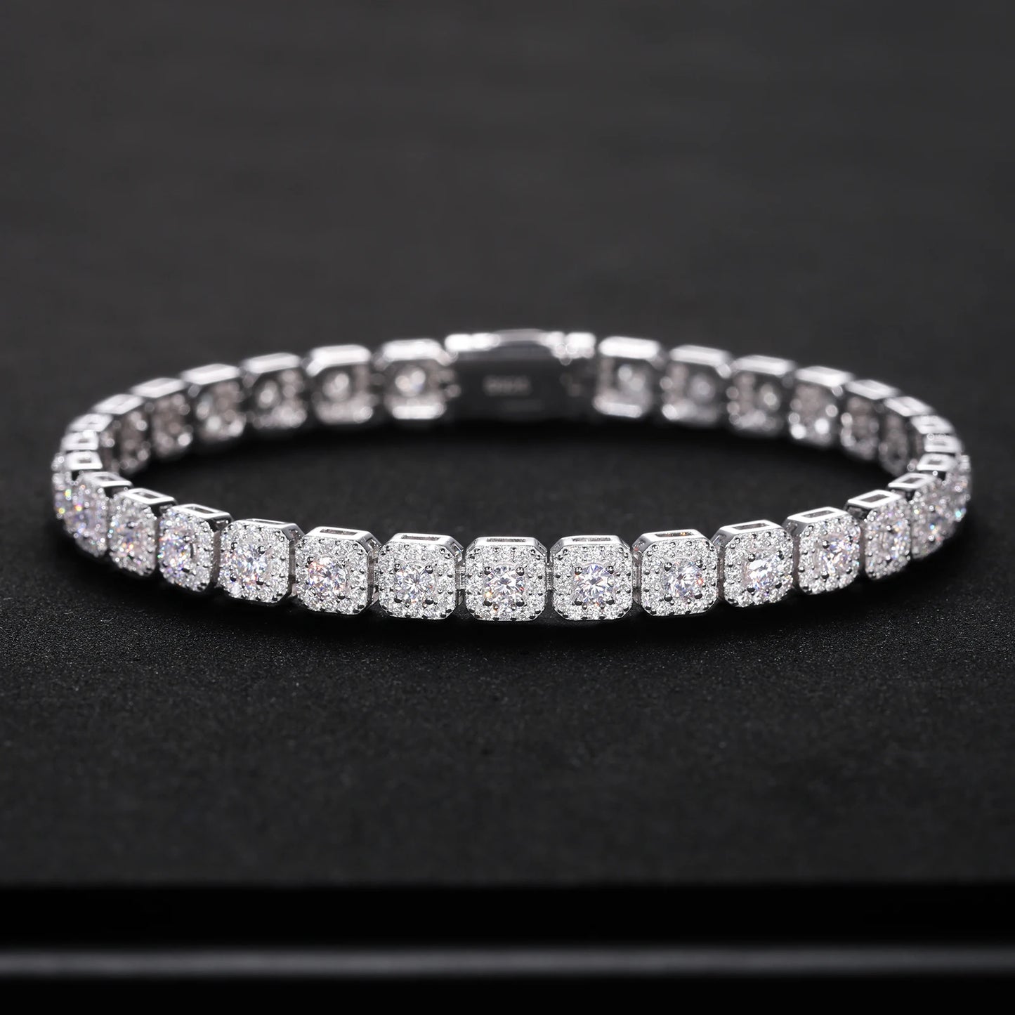 6mm Pyroxene Halo Tennis Bracelet
