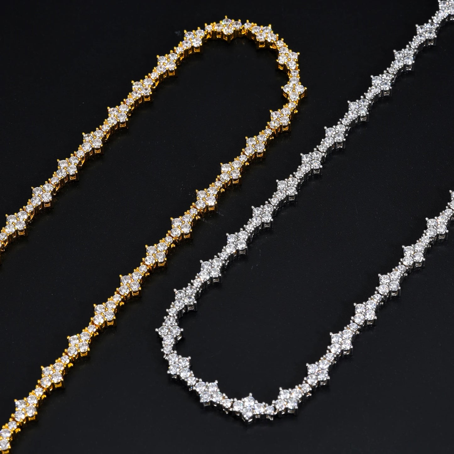 7mm sterling silver cross tennis chain