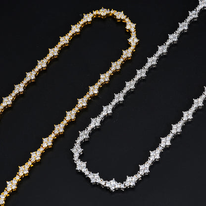 7mm sterling silver cross tennis chain