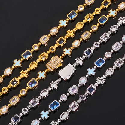 6mm Geometric Gemstone Necklace