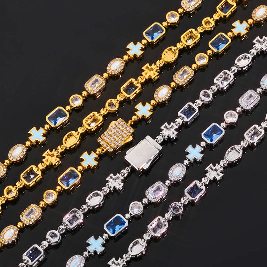 6mm Geometric Gemstone Necklace