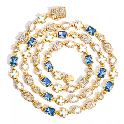 6mm Geometric Gemstone Necklace