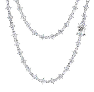 7mm sterling silver cross tennis chain