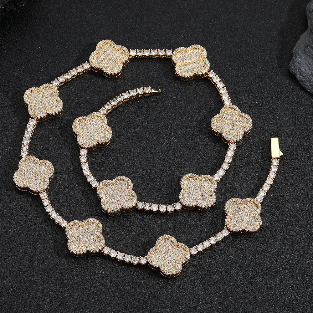 18k gold plated 3.5mm tennis necklace
