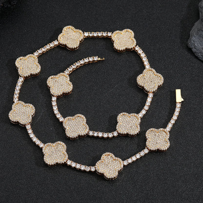 18k gold plated 3.5mm tennis necklace