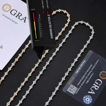 7mm sterling silver cross tennis chain